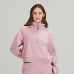 Lululemon Scuba Oversized Half-Zip Hoodie Heathered Pink Taupe